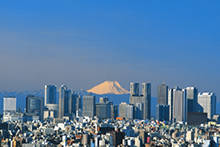 Shinjuku Skyscrapers and Mt.Fuji