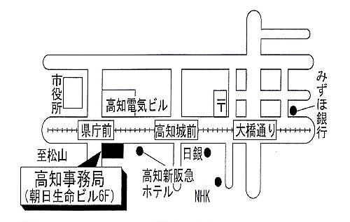 高知会場の地図