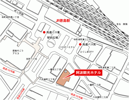 徳島会場の地図