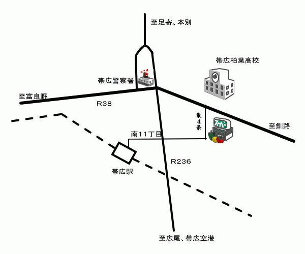 帯広会場の地図