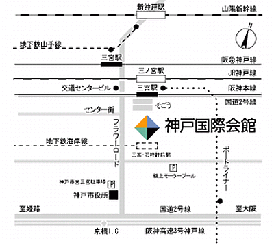 神戸会場の地図