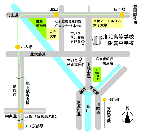 京都会場の地図