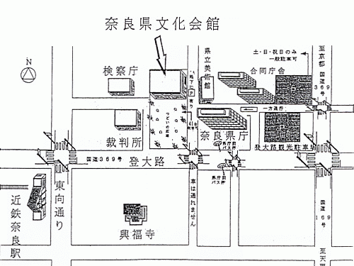 奈良会場の地図