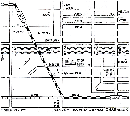 新潟会場の地図