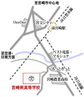 宮崎会場の地図