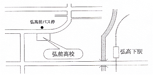 弘前会場の地図