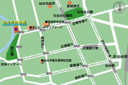 仙台会場の地図