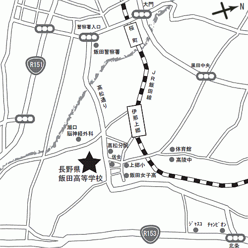 飯田会場の地図