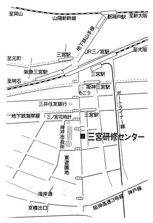 神戸会場の地図