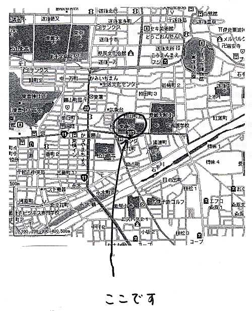 松山会場の地図