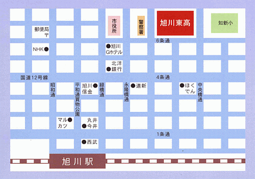 旭川会場の地図