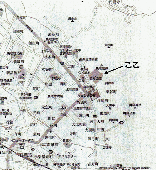 鳥取会場の地図