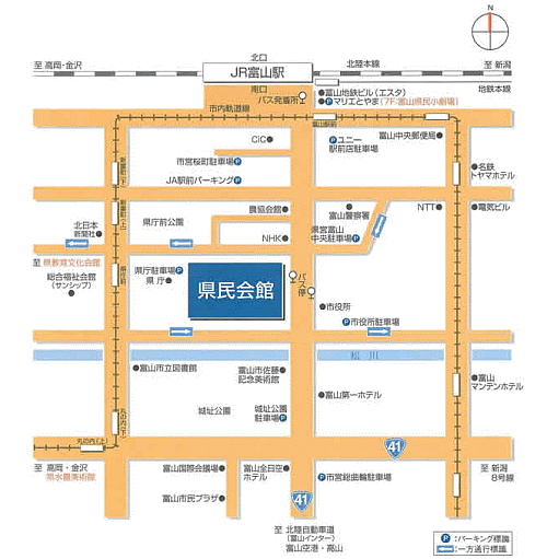 富山会場の地図