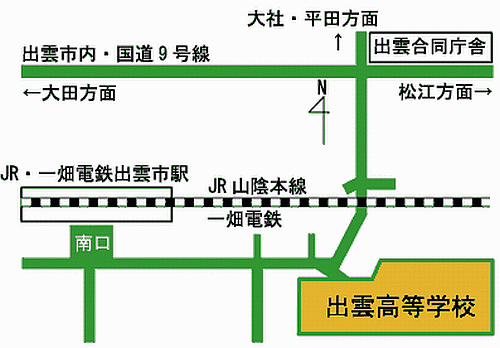 出雲会場の地図