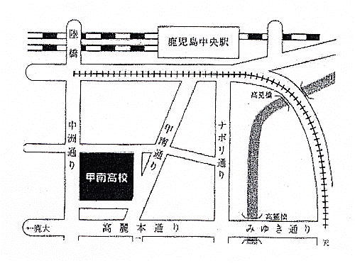 鹿児島会場の地図