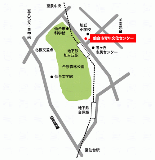 仙台会場の地図