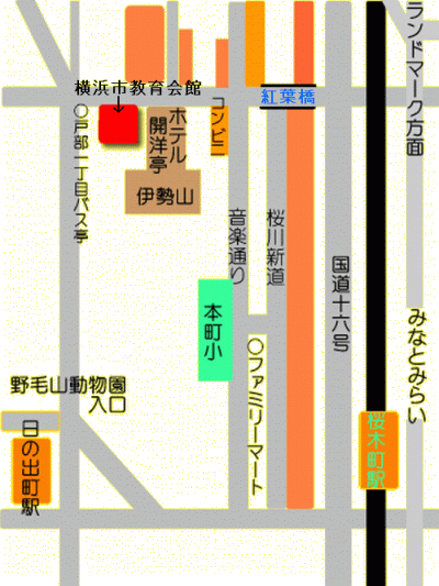 横浜会場の地図