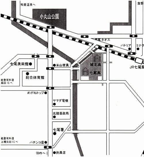 七尾会場の地図