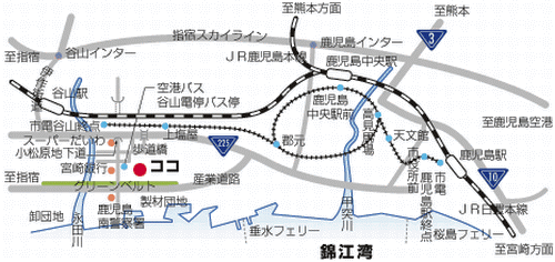 鹿児島会場の地図