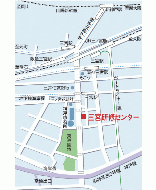 神戸会場の地図