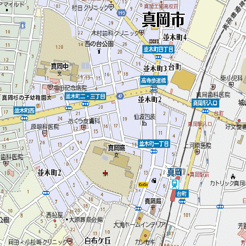 真岡会場の地図