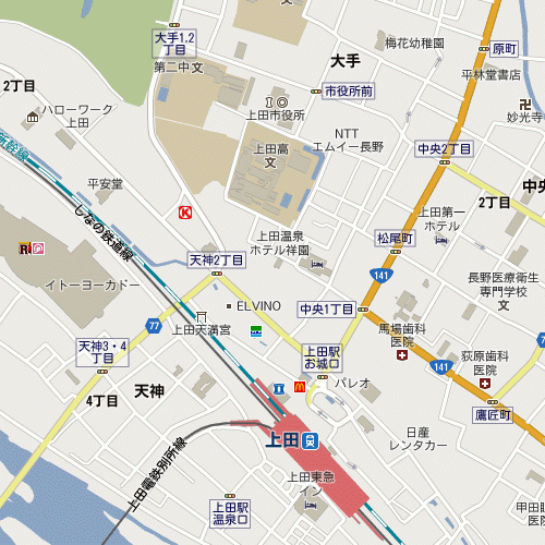 上田会場の地図