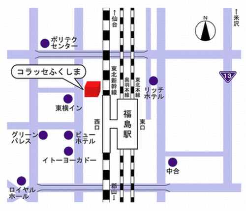 福島会場の地図