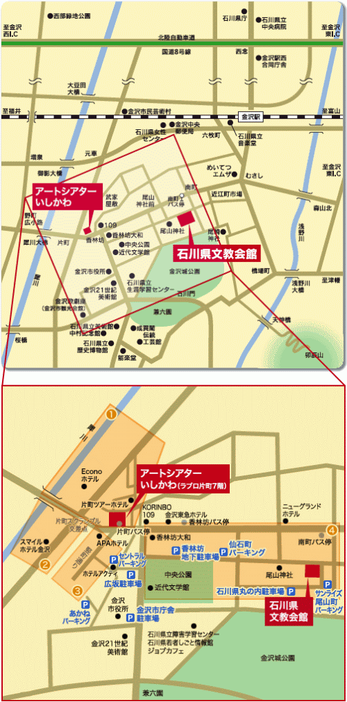 富山会場の地図