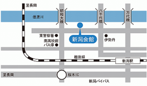 新潟会場の地図