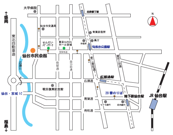 仙台会場の地図