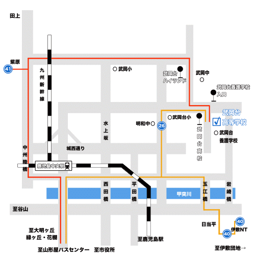 鹿児島会場の地図