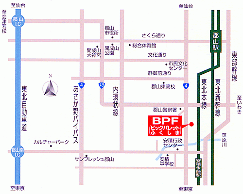 郡山会場の地図