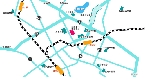 盛岡会場の地図