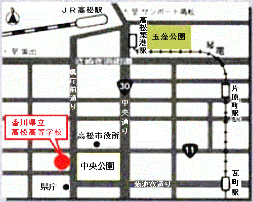 高松会場の地図