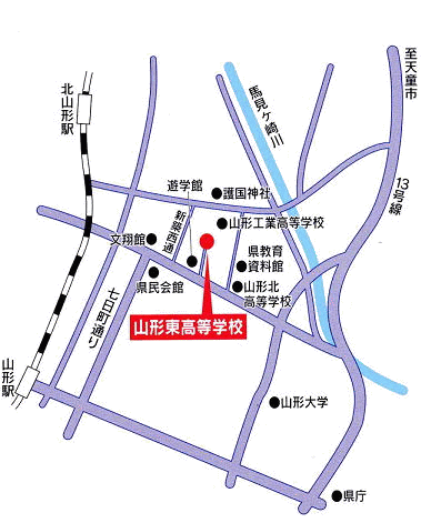 山形会場の地図