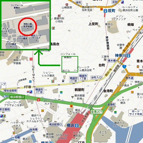 横浜１会場の地図