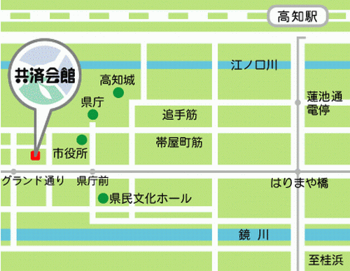 高知会場の地図