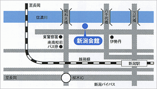 新潟会場の地図