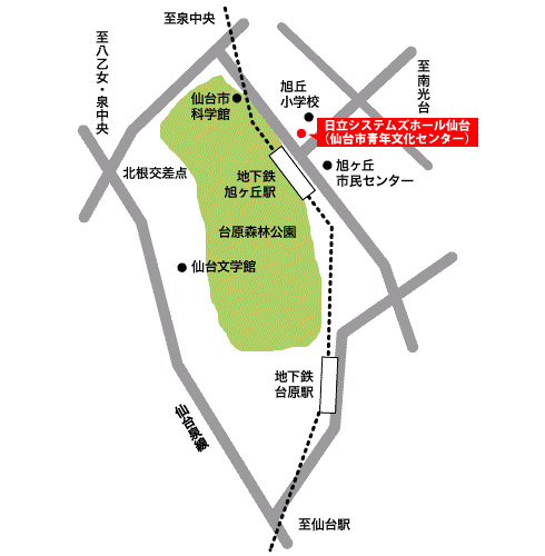 仙台会場の地図