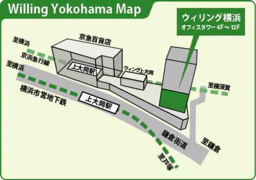 横浜５会場の地図