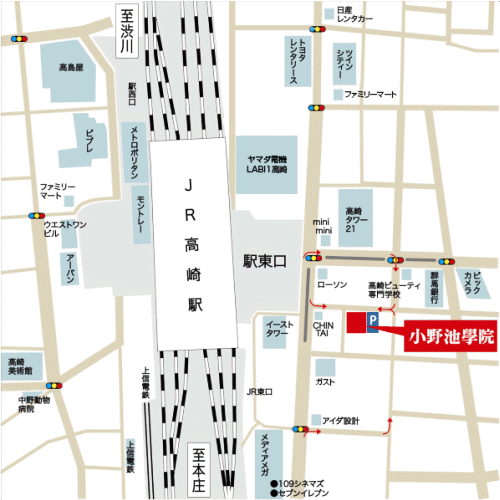 高崎会場の地図