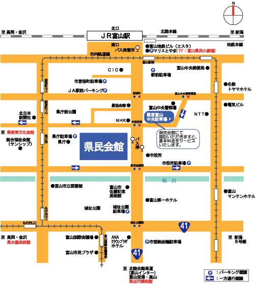 富山会場の地図