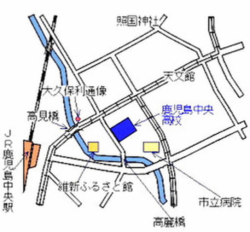鹿児島会場の地図