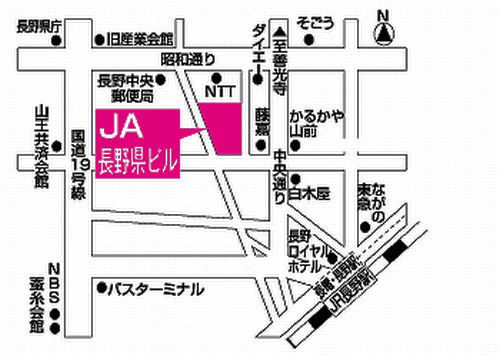 長野会場の地図