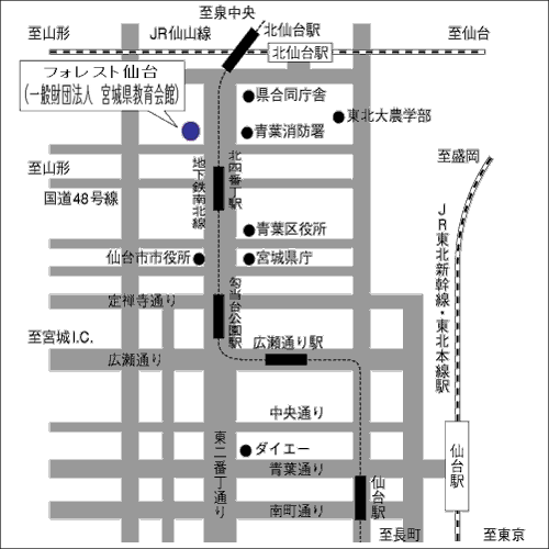 仙台会場の地図