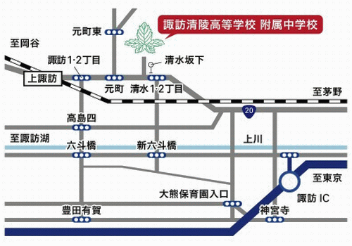 諏訪会場の地図