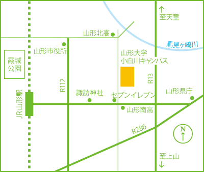 山形会場の地図