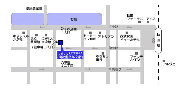 秋田会場の地図