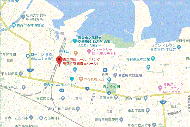 青森会場の地図