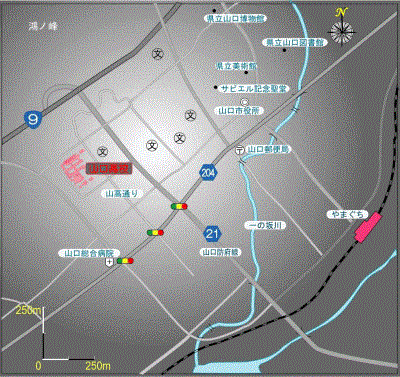 山口会場の地図